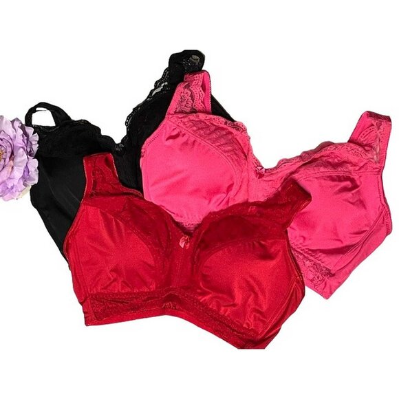 Rhonda Shear Classic Pin-Up Bra Set of Three 3X - Picture 2 of 7